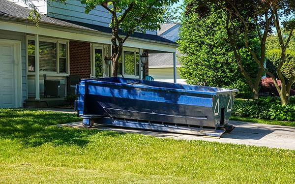 residential dumpsters can be placed on a driveway or lawn, but precautions must be taken to avoid damage to the property